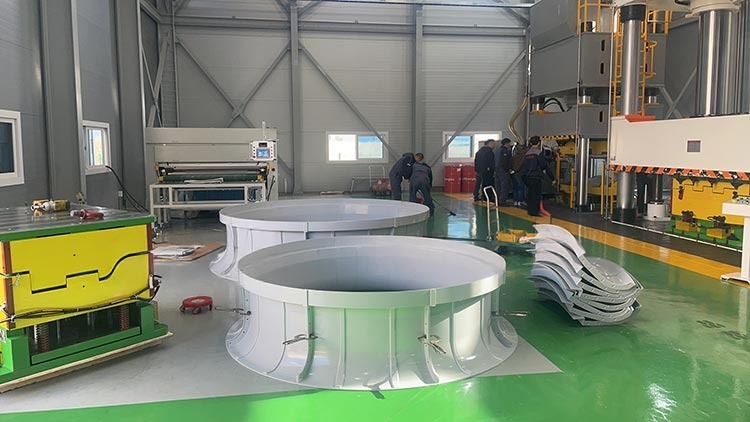 fiberglass cooling tower fan stack forming press