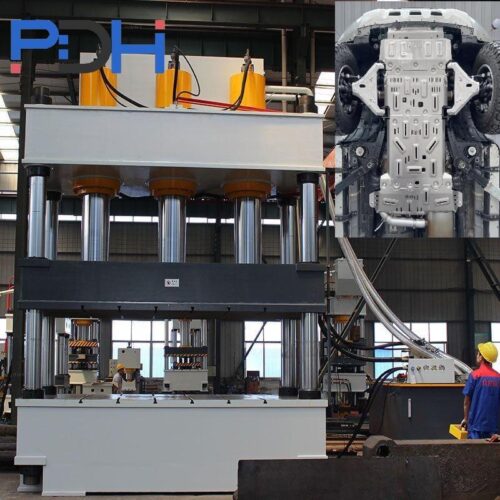 Presse hydraulique pour châssis de batterie de véhicule électrique