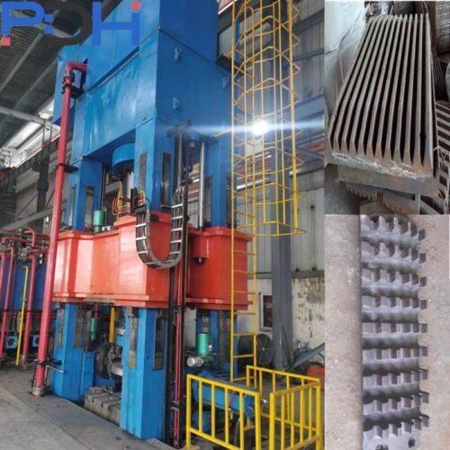 Presse hydraulique pour le forgeage de plaques de dents de concasseur