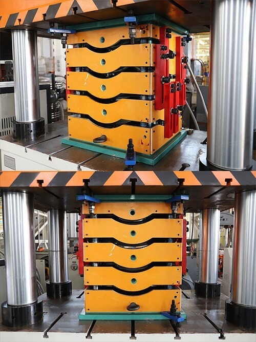 Ballistic plate molding press